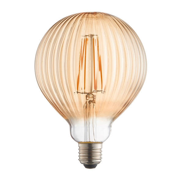 Light Bulb Ridged Ridged Bulb Amber – White Lotus Living