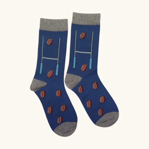 Blue Relentless Rugby Bamboo Socks