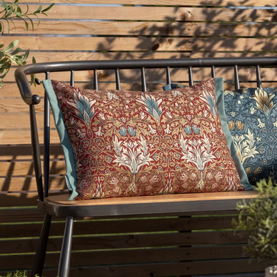 William Morris Snakeshead  Cushion Indoor/Outdoor Berry/Natural