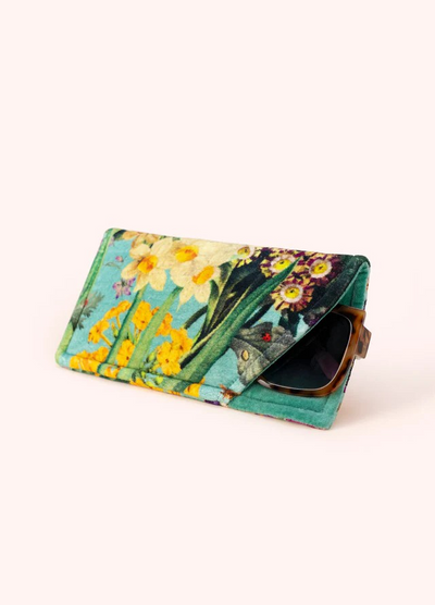 Velvet Sunglasses Pouch -  Spring Flora