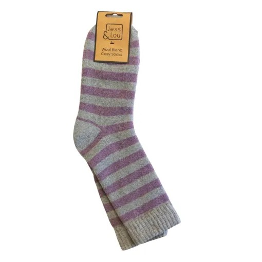 Lavender Stripes Cosy Socks