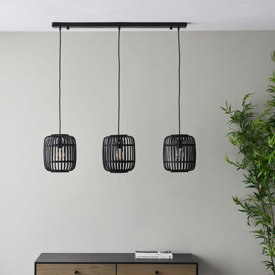 Matlock Triple Pendant Light Brown