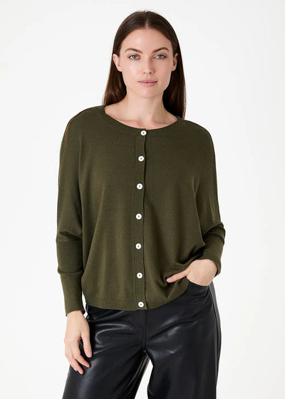Cashmere Like Batwing Cardigan Forest