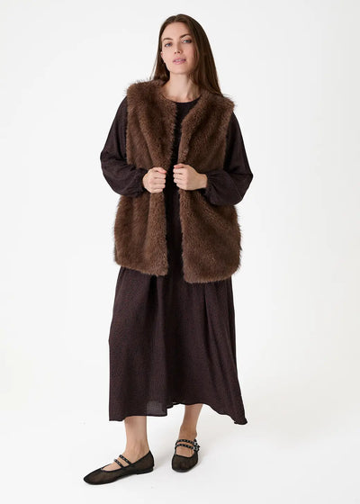 Faux Fur Gilet Mink