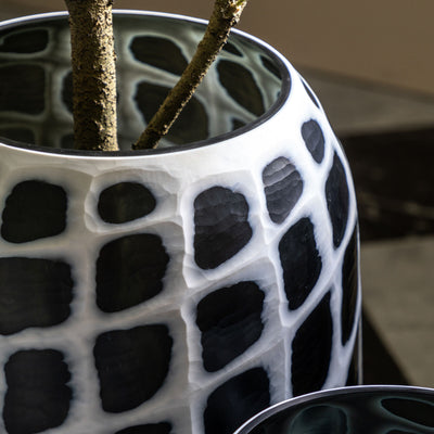 Valtos Handblown Craved Mono Glass Vase
