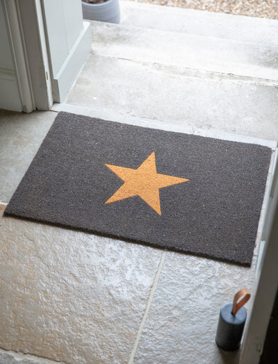 Star Doormat Large Charcoal