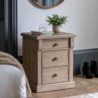Valtos 3 Drawer Bedside Table