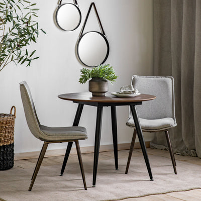 Askern Round Dining Table Walnut