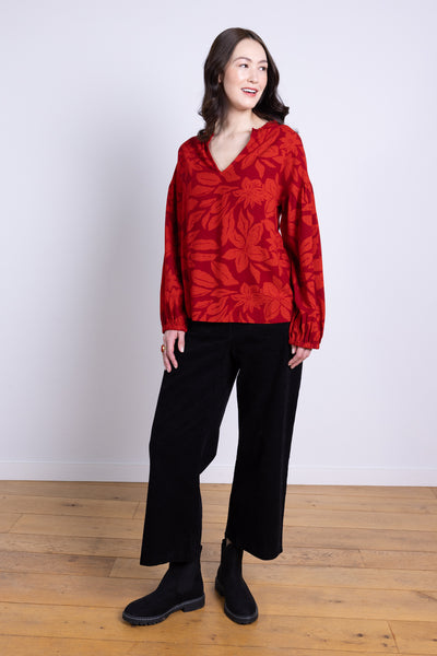 Smock Top Burgundy