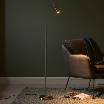 Reading Floor Lamp Satin Nickel