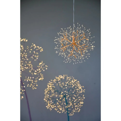Hanging Dandelion 30cm Orange Light