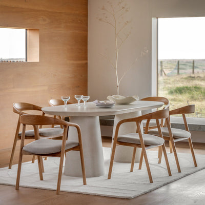 Pedham Dining Table Oval Linen