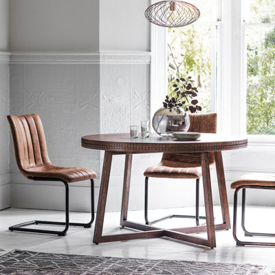 Boswin Round Dining Table Walnut