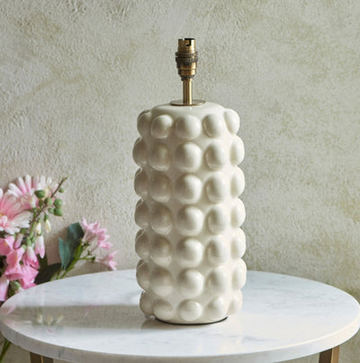 White Bobble Table Lamp Base