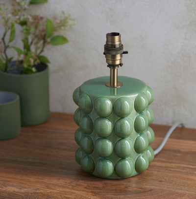 Bobble Table Lamp Base Olive Green  Glaze  Olive Green