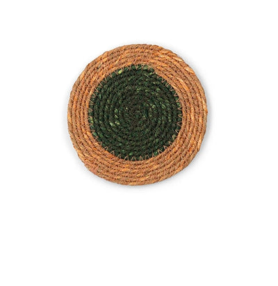 Seagrass Coaster - Olive / Old Rose
