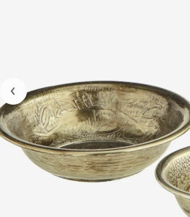 Hand hammered aluminium bowl Large