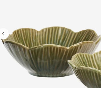 Stoneware bowls Orange Green Large
