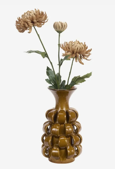 Stoneware vase Warm Yellow