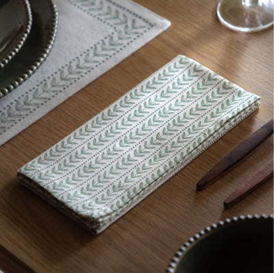 Arbor Leaf Napkins Natural Set of 4