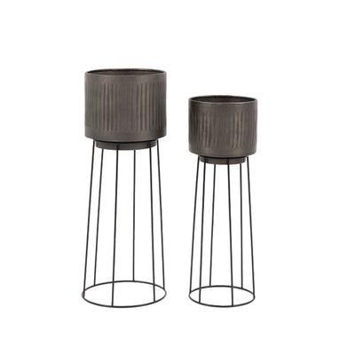Elda Planter Pewter Large