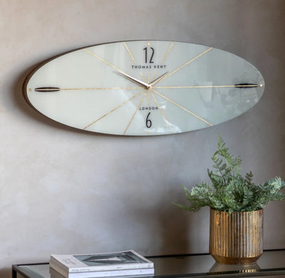 Greenwich Ellipse Wall Clock Snow White