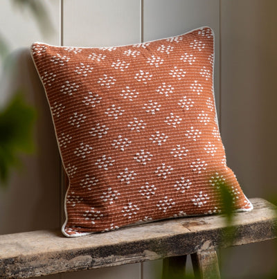Lanzo Woven Cushion Terracotta