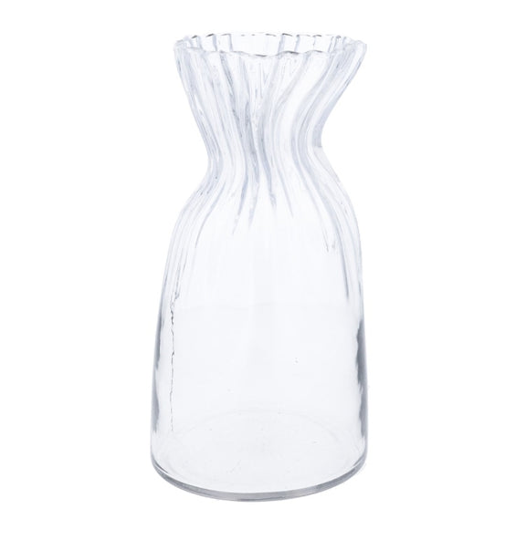 Glass Vase 30.5cm - Clear Scrunch