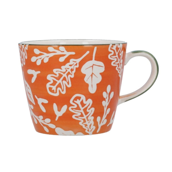 Orange Leaf Story Stoneware Mug
