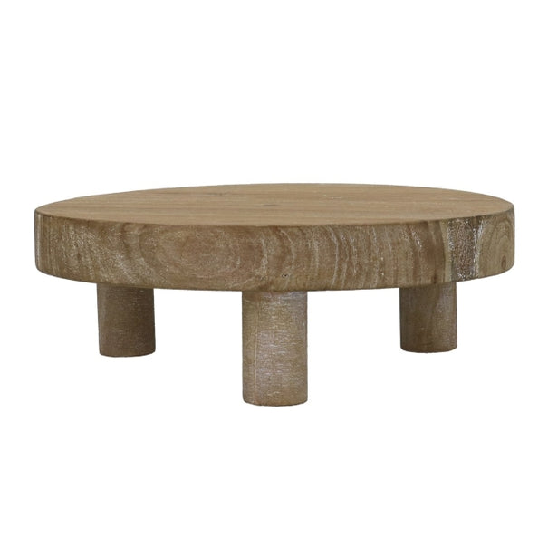 Wood Decoration 23cm - Natural Round Riser