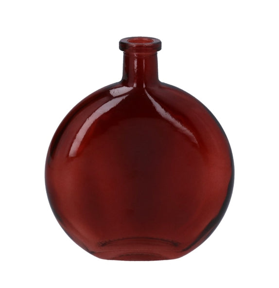 Glass Vase 14cm - Burgundy Disc Bud