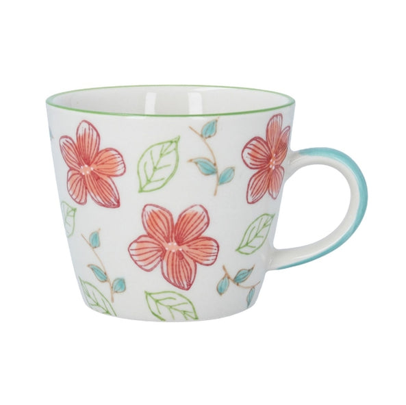 Stoneware Mug - Coral Hibiscus