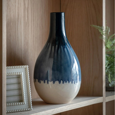 Orro Blue Organic Fade Ceramic Vase Extra Large