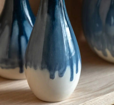 Orro Blue Organic Fade Ceramic Vase Medium