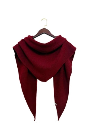 Burgundy Triangular Scarf - Pull through