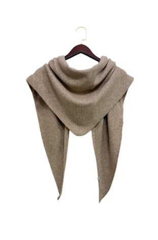 Beige Triangular Scarf - Pull through