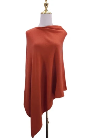 Chestnut Wool Poncho