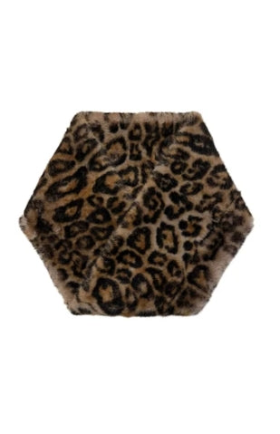 Tan Leopard Faux Fur Snood
