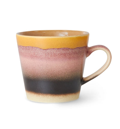 Sunset cappuccino mugs 70s ceramics