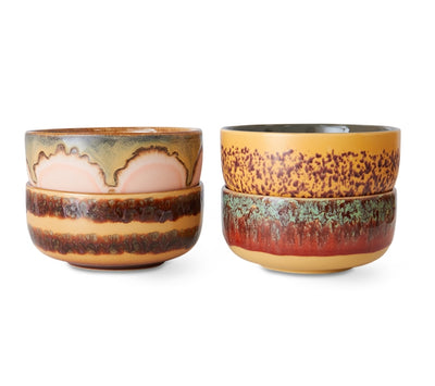 Harbour Dessert bowls 70s ceramics Set of 4