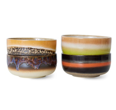 Humus Dessert bowls 70s ceramics Set of 4