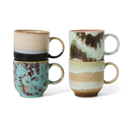 Abstract Café mugs 70s ceramics set of 4 (Copy)