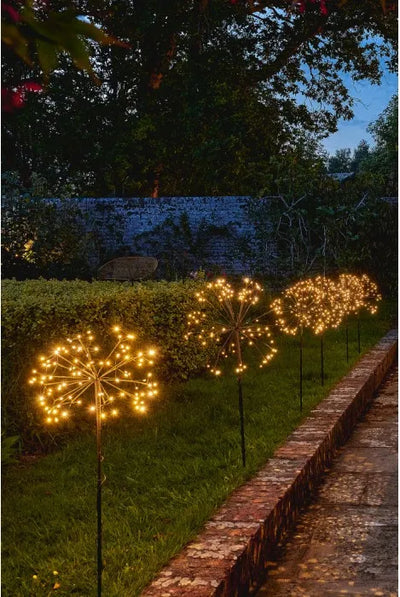 Dandelion 35cm Solar Light Brown