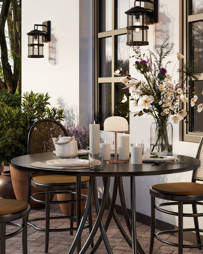 Bronze Rechargeable Battery Lamp Ribbed Shade