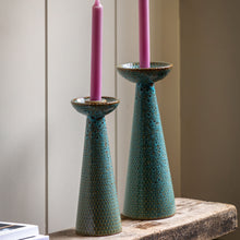 Portsea Candle Holders Teal Set of 2