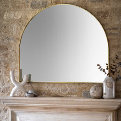 Hollywell Overmantle Mirror Gold