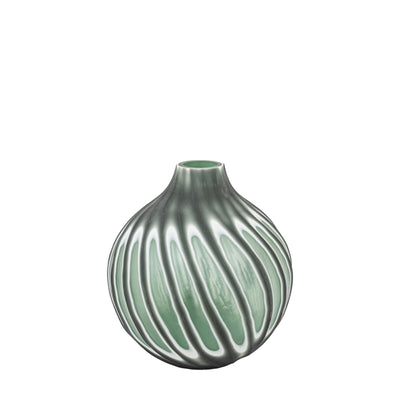 Morda Swirl Hand Carved Glass Vase