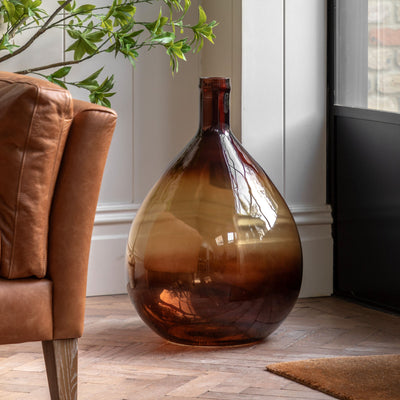 Rousay Giant Glass Bottle Amber