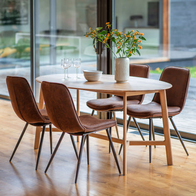 Maddington Oak Oval Dining Table