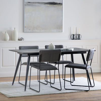 Askern Dining Table Black